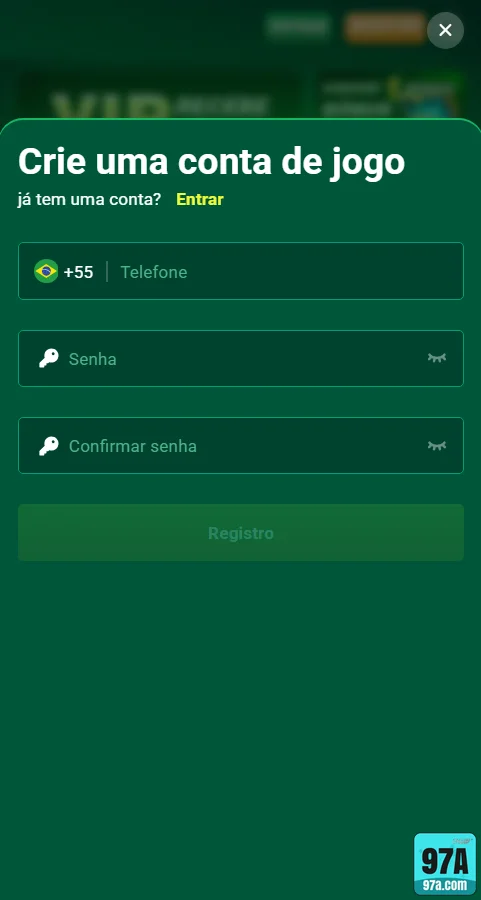 97a.com Características Exclusivas ao Inscrever-se na 97a.com